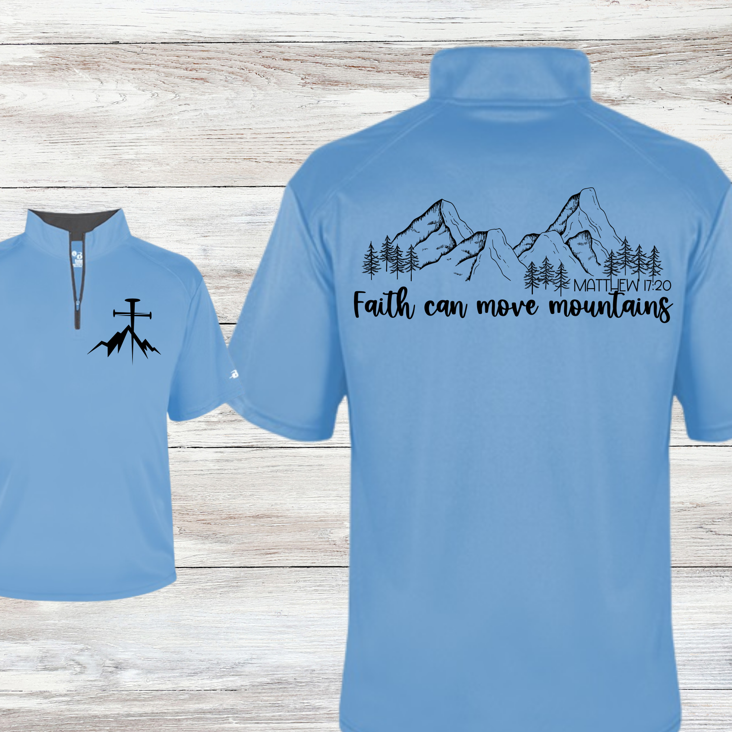 "Mountains" Men's B-Core Short Sleeve Quarter-Zip