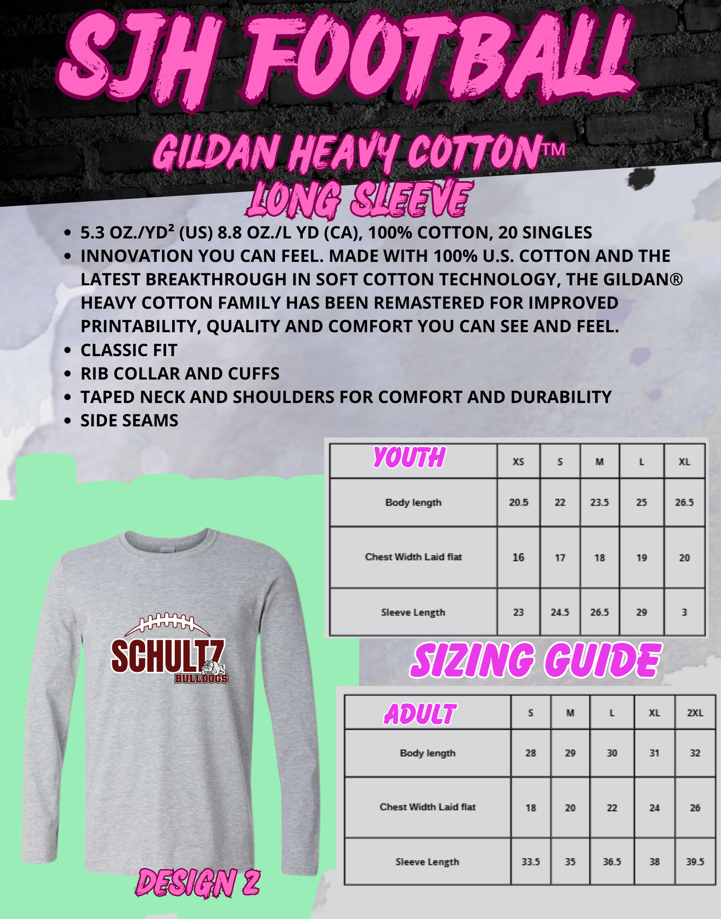 2025-26 SJH Football (design 2) Long Sleeve