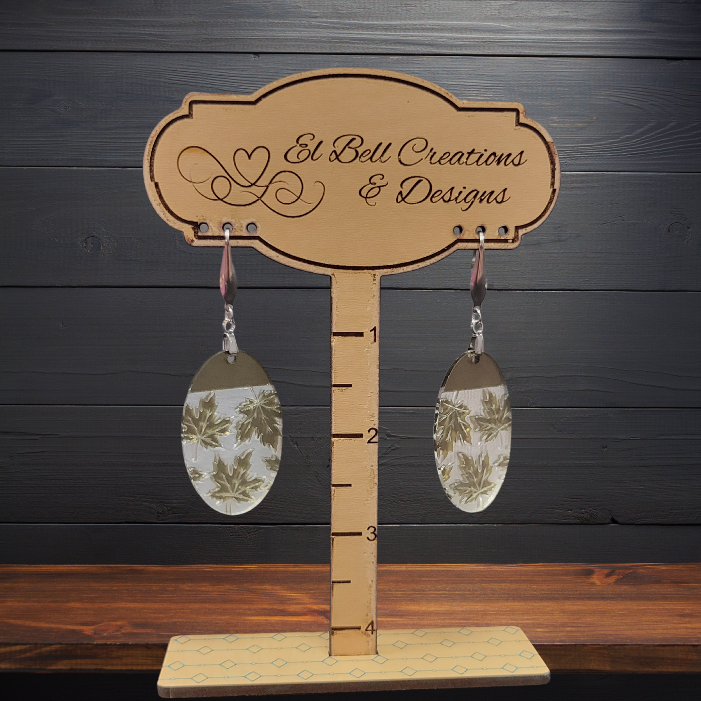 Fall leaves earring -On gold