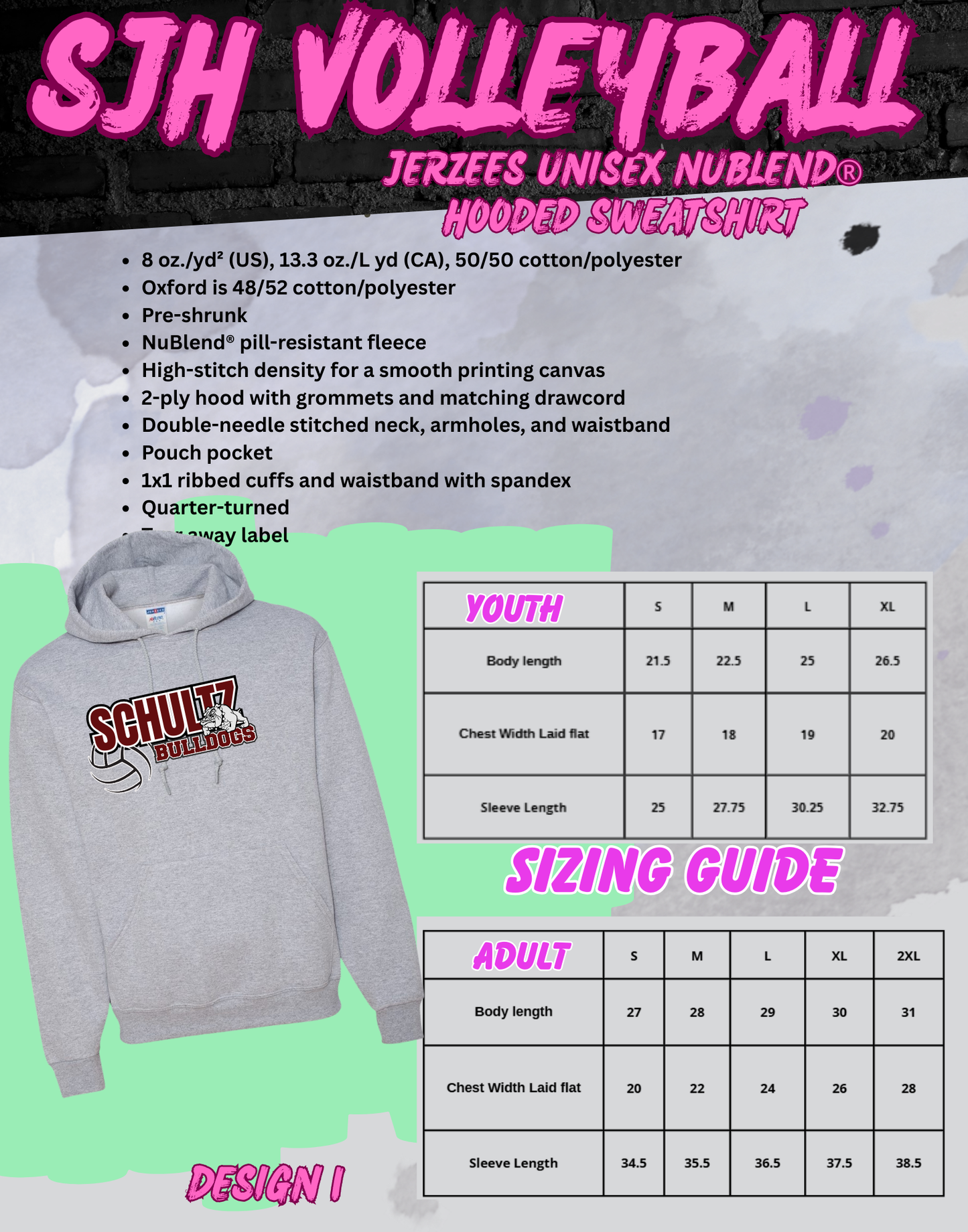 2025-26 SJH Volleyball (design 1) Hoodie