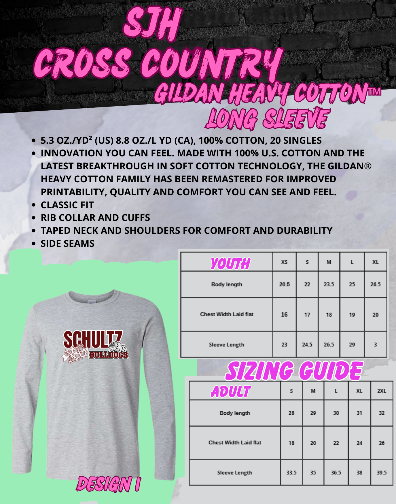 2025-26 SJH Cross Country (design 1) Long Sleeve
