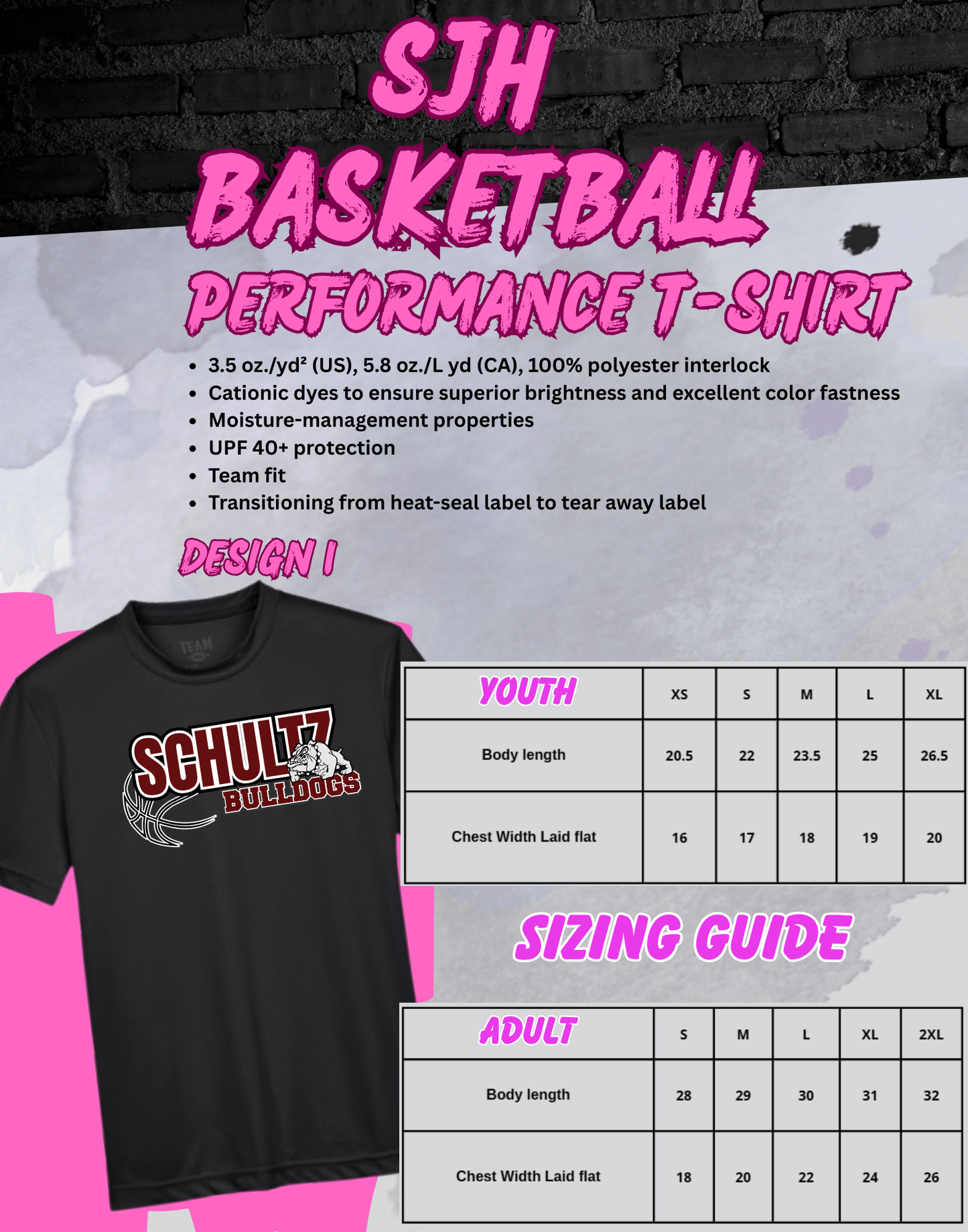 2025-26 SJH Basketball T-Shirt (Design 1)