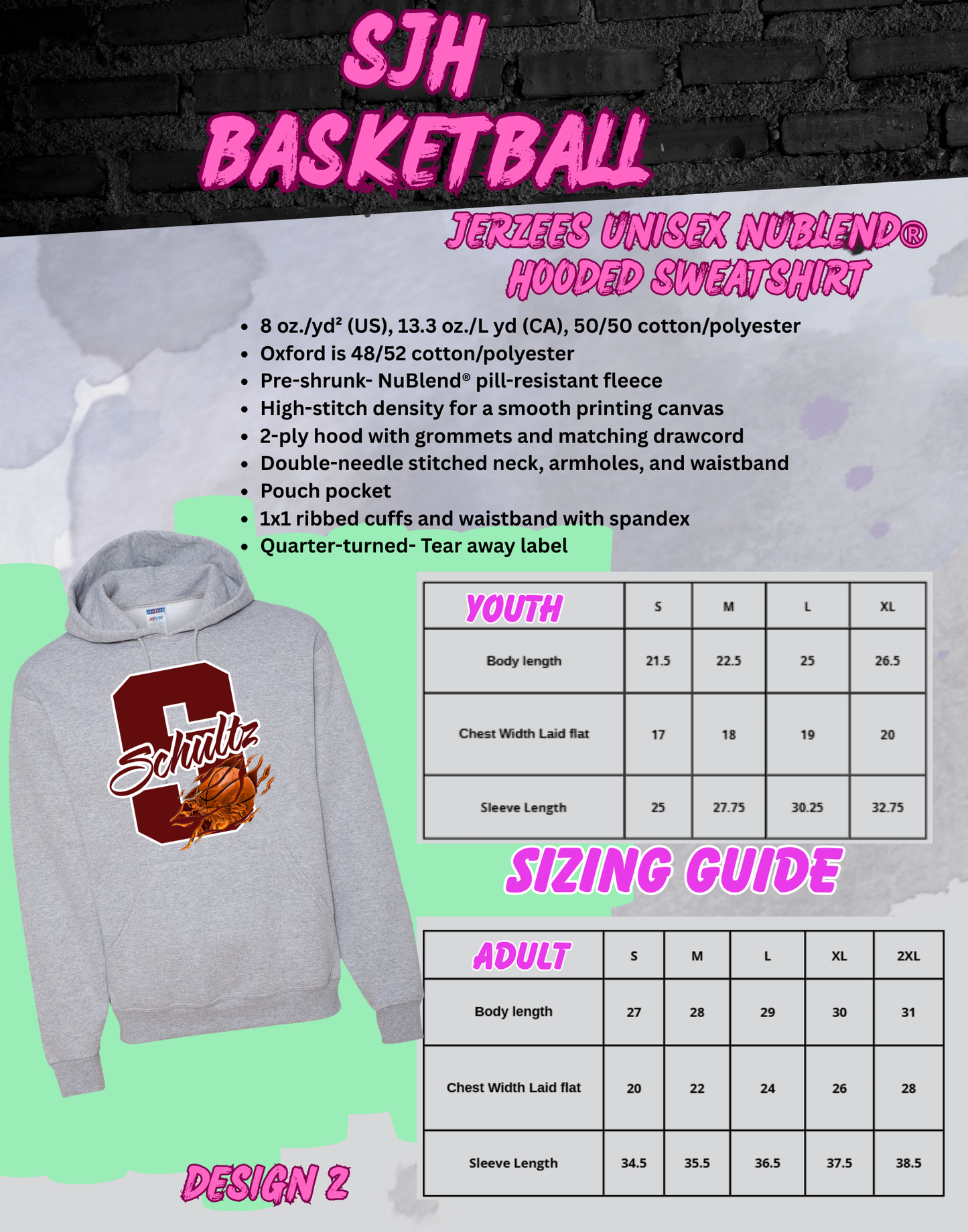 2025-26 SJH Basketball (design 2) Hoodie