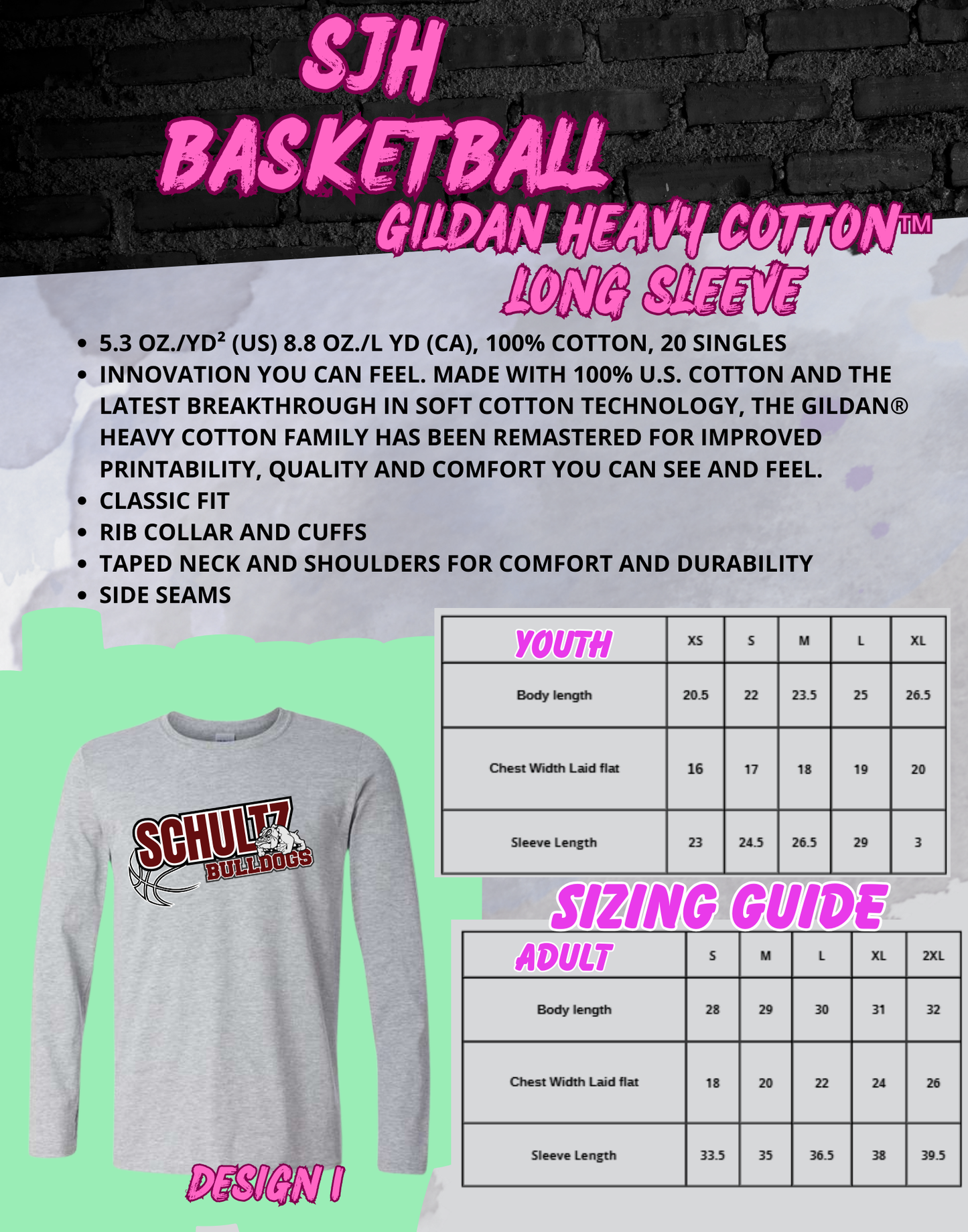 2025-26 SJH Basketball (design 1) Long Sleeve