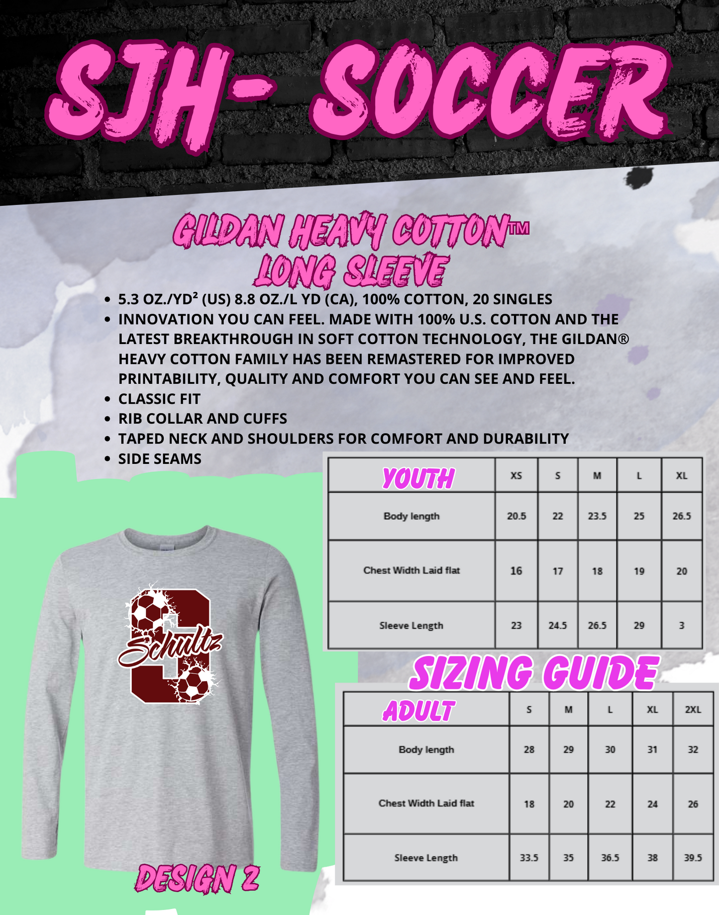 2025-26 SJH Soccer (design 2) Long Sleeve