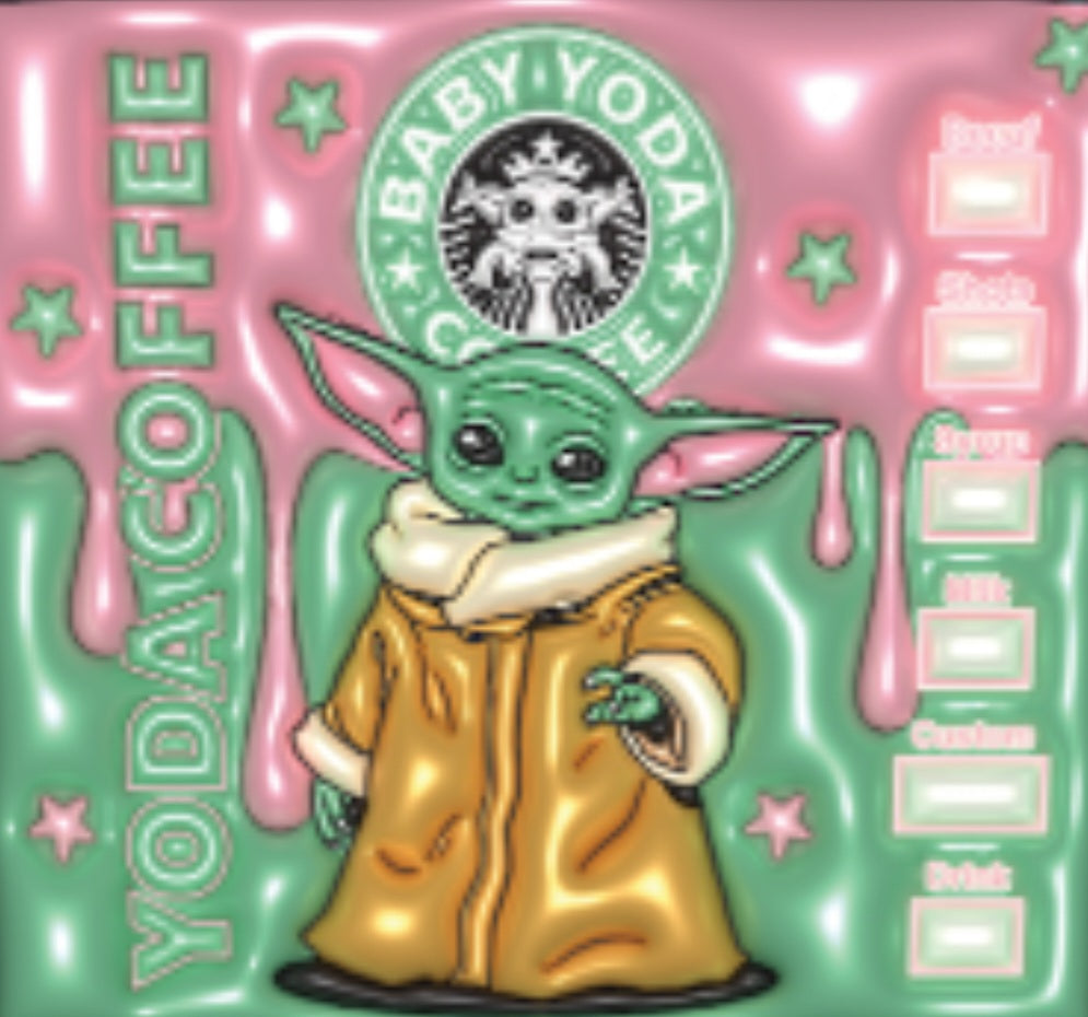 Baby Yoda 20 oz Skinny Tumbler