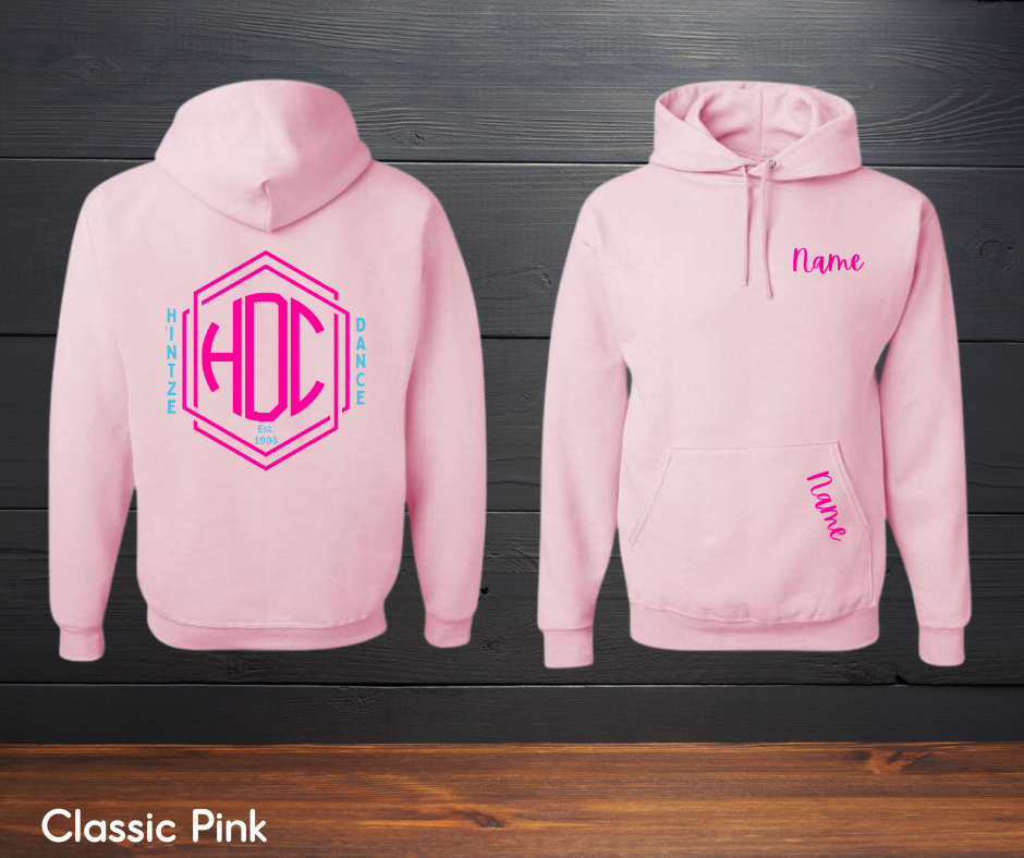 EMBROIDERED  Adult Hintze Dance Monogram Hooded Sweatshirt