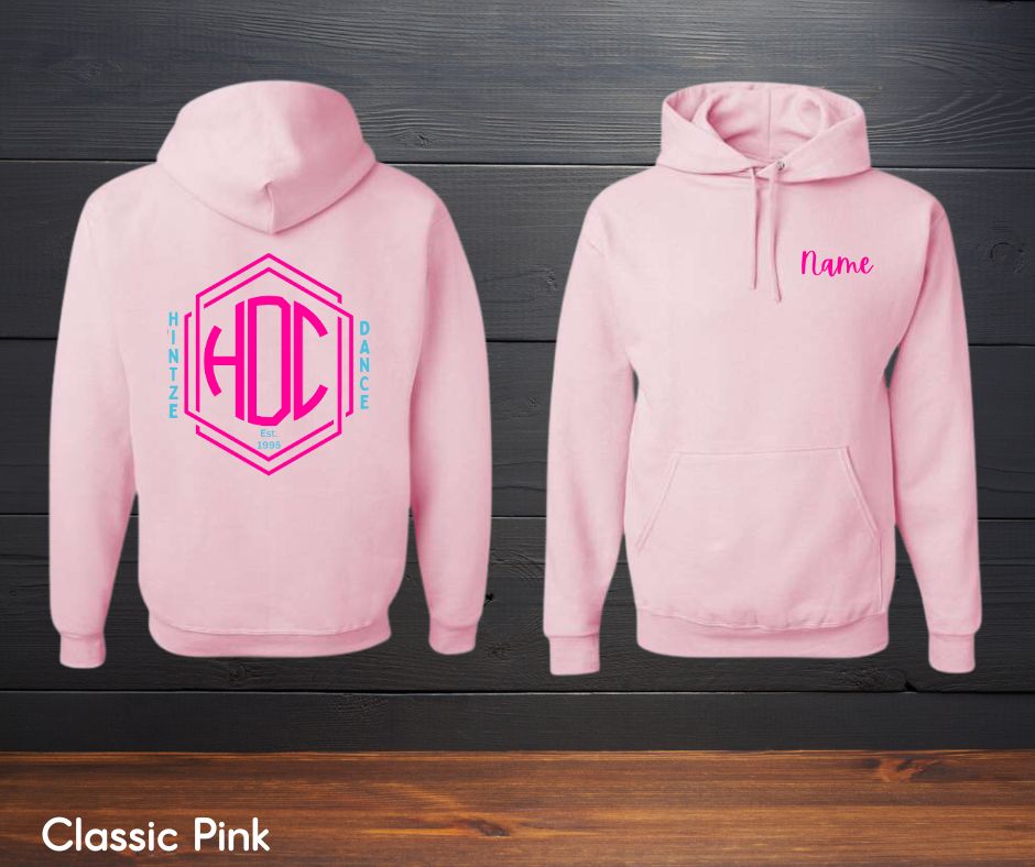 EMBROIDERED  Adult Hintze Dance Monogram Hooded Sweatshirt