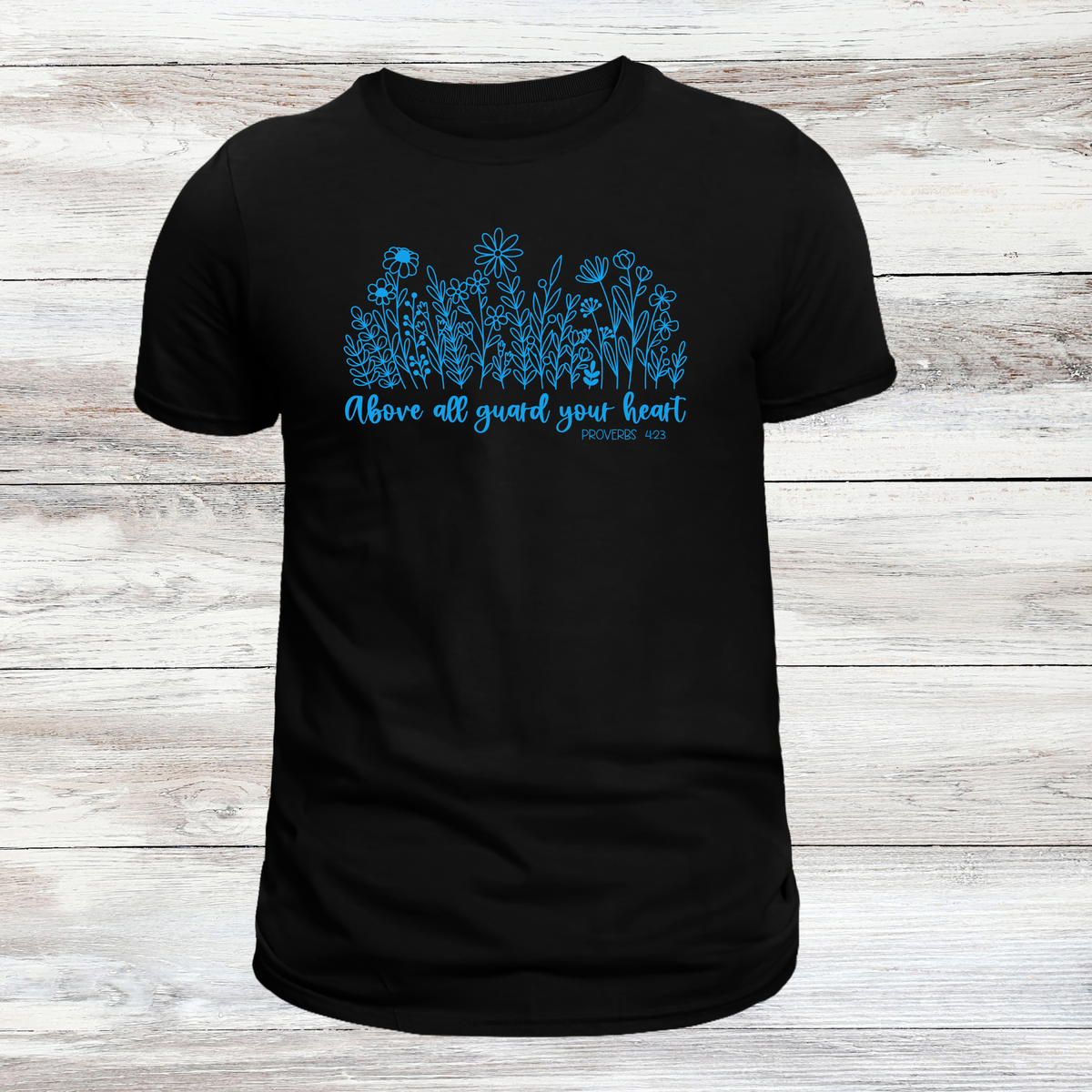 Above all with flowers t-shirt
