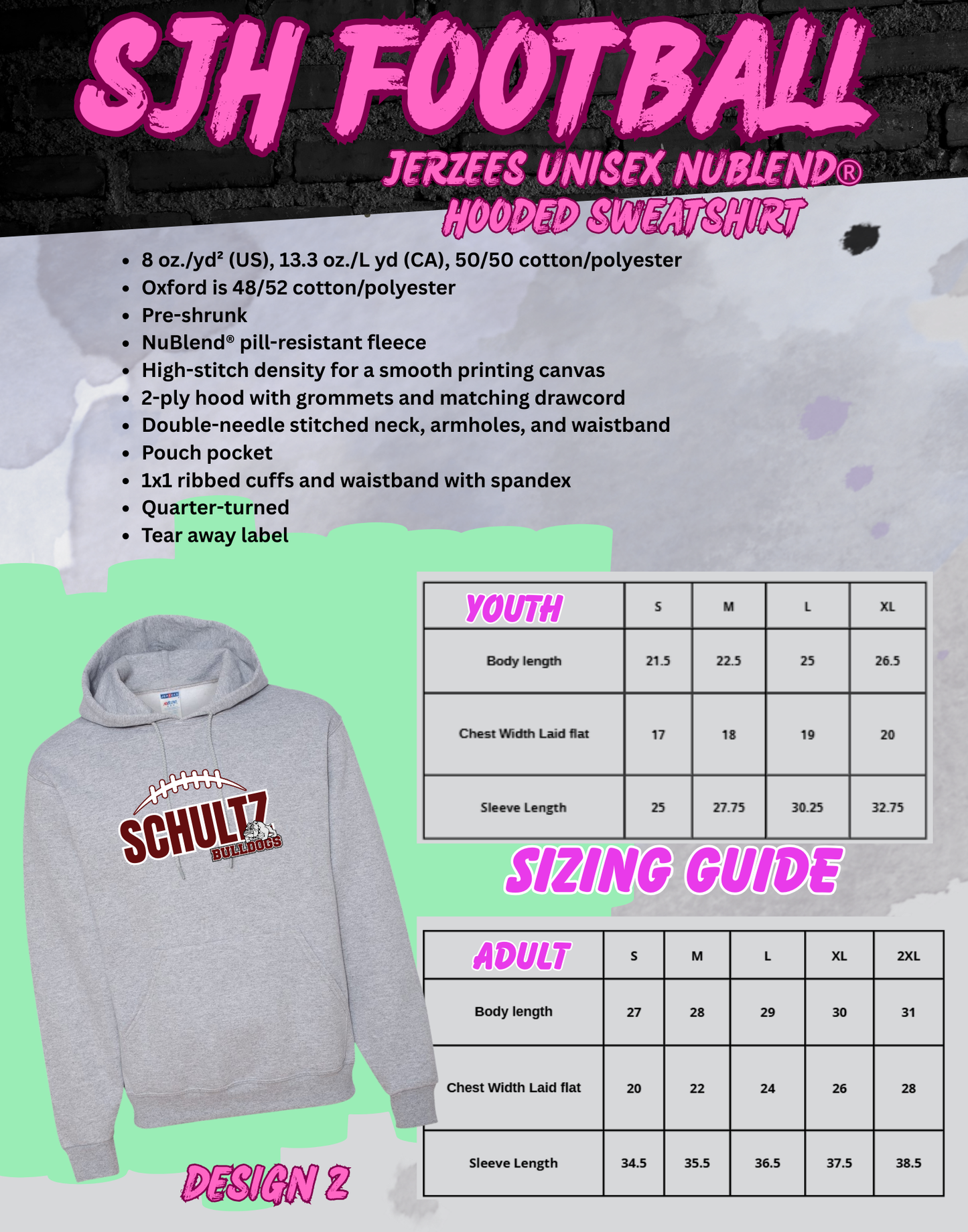 2025-26 SJH Football (design 2) Hoodie