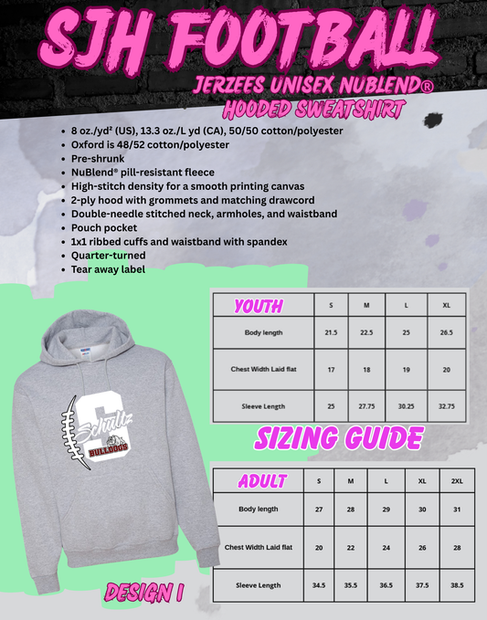 2025-26 SJH Football (design 1) Hoodie