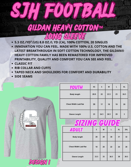 2025-26 SJH Football (design 1) Long Sleeve