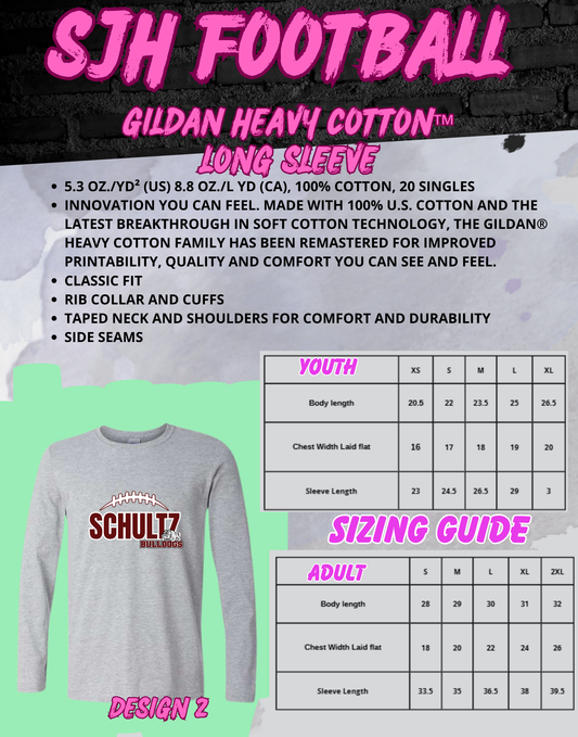 2025-26 SJH Football (design 2) Long Sleeve