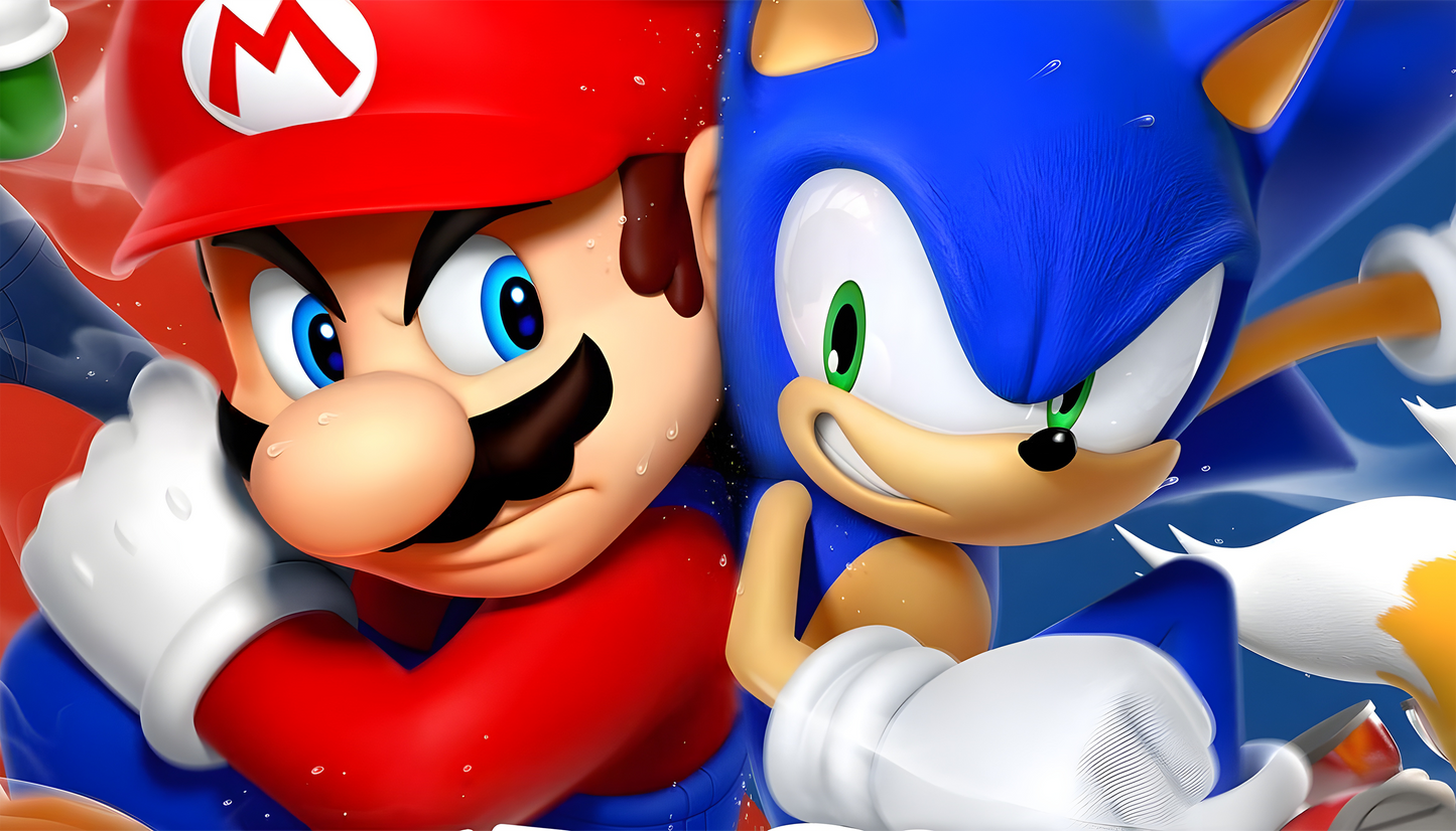 Sonic & Mario 20oz Skinny Tumbler