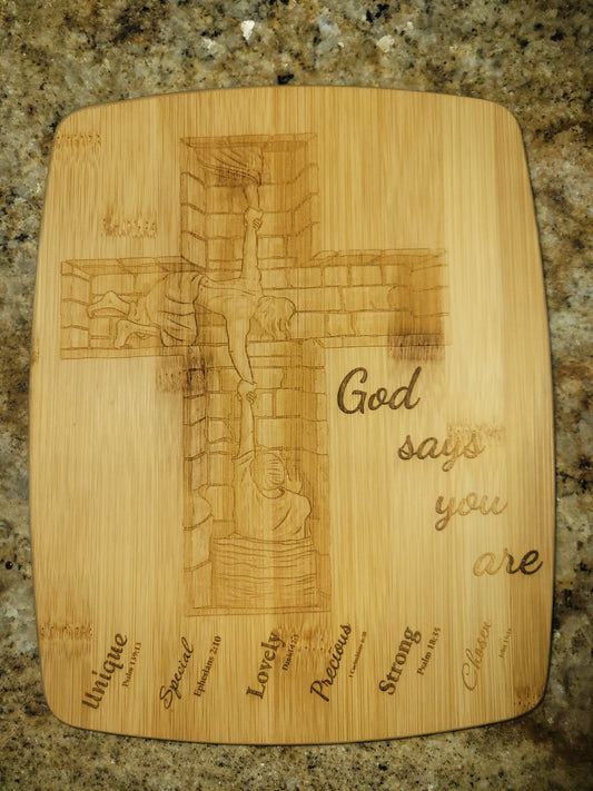 7x10 Engraved Wooden Religious Sign