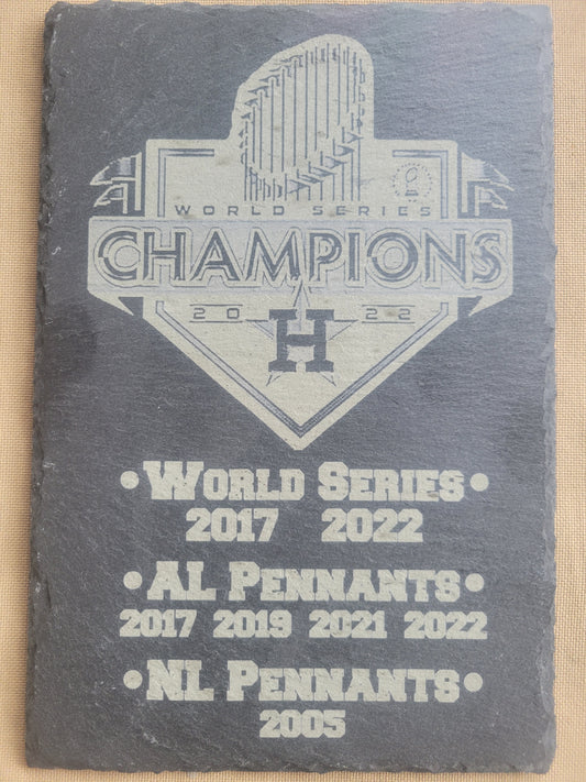 6x9 Astros Engraved Slate Sign