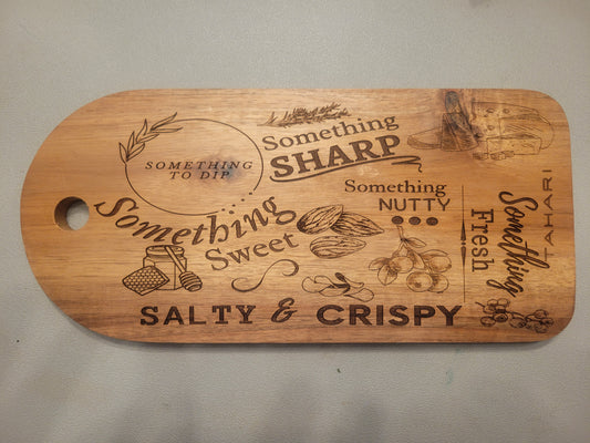 Charcuterie Board - 6x12 Wooden Engraved