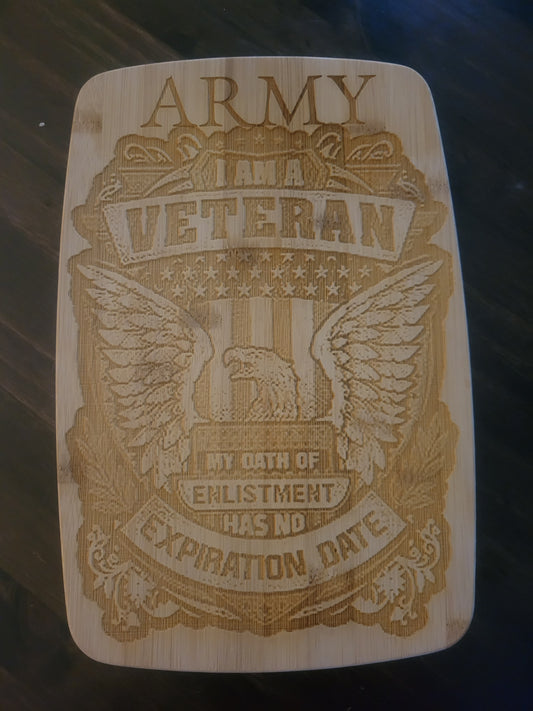 8x12 Army Veteran Wooden Engraved Sign