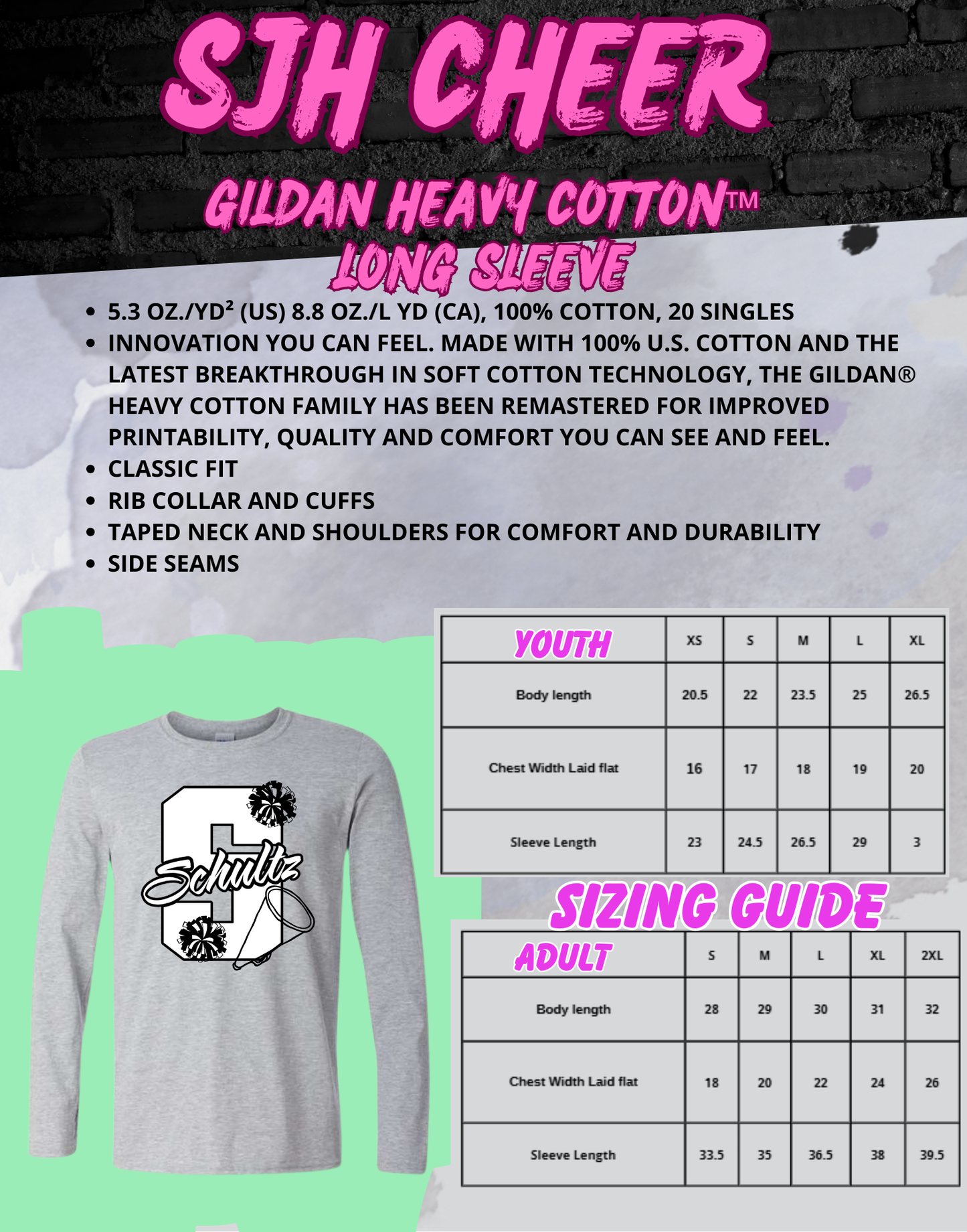 2025-2026 SJH Cheer Long Sleeve T-Shirt