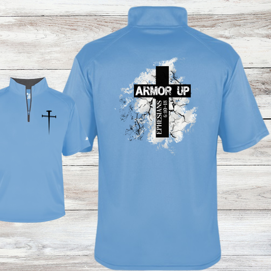 "Armor Up" Men's B-Core Short Sleeve Quarter-Zip