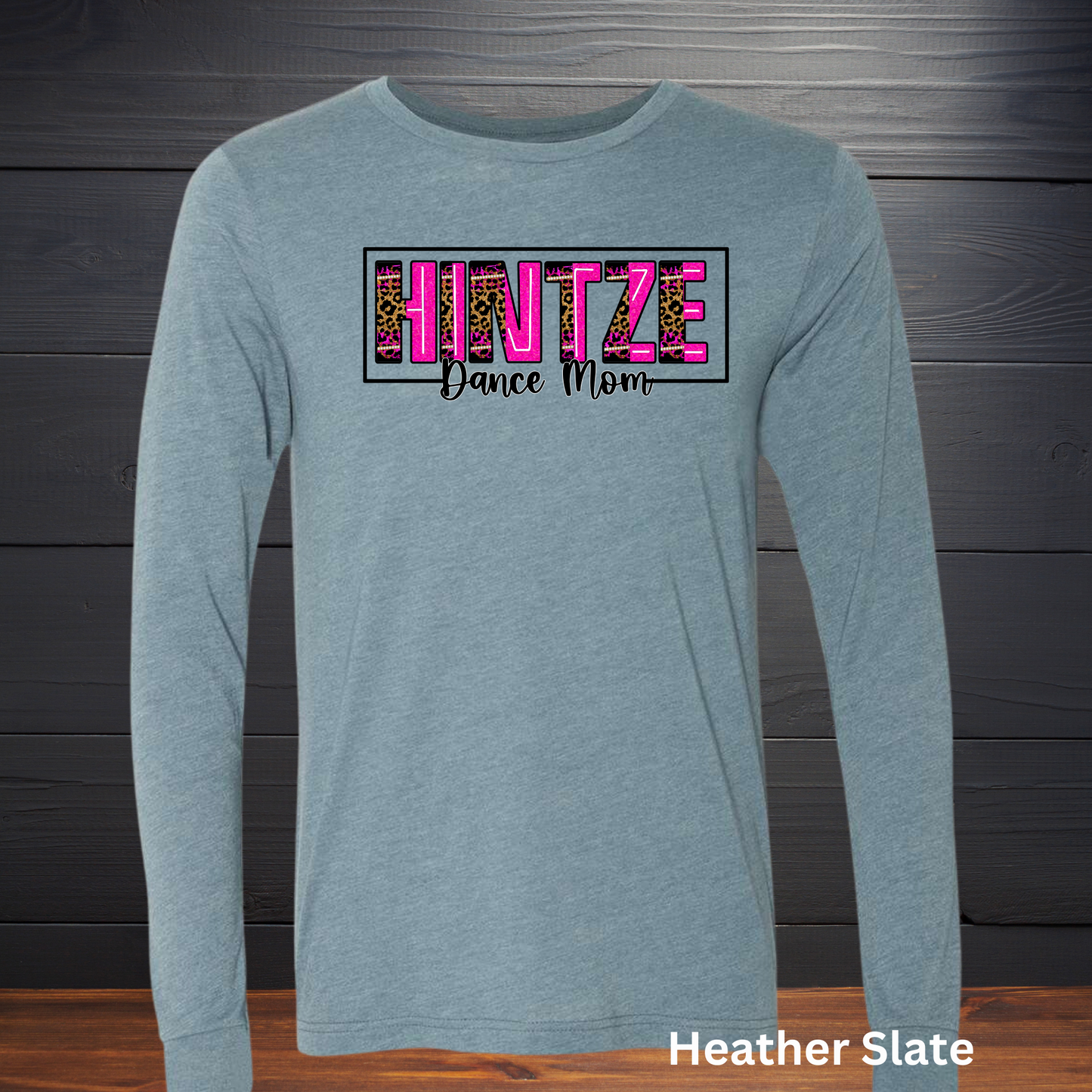 Adult LONG SLEEVE T-Shirt- Hintze Leopard and pink