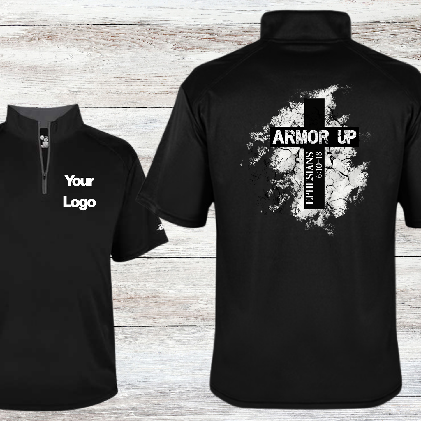 "Armor Up" Men's B-Core Short Sleeve Quarter-Zip