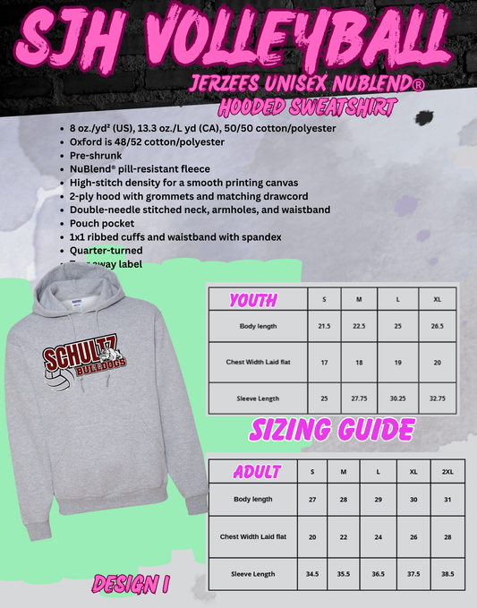 2025-26 SJH Volleyball (design 1) Hoodie