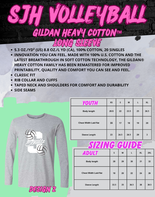 2025-26 SJH Volleyball (design 2) Long Sleeve