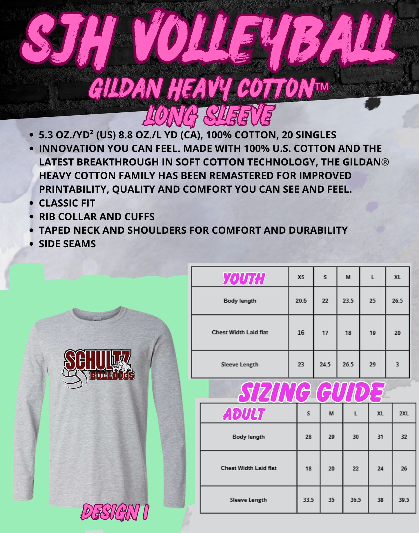 2025-26 SJH Volleyball (design 1) Long Sleeve