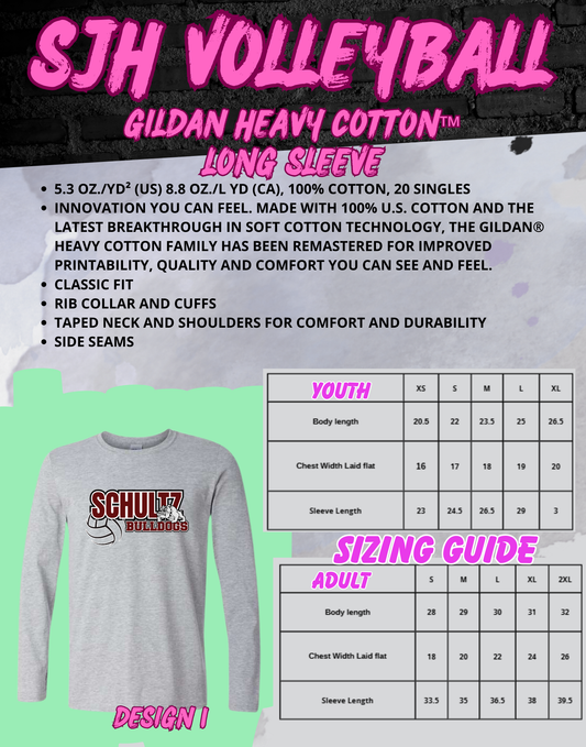2025-26 SJH Volleyball (design 1) Long Sleeve