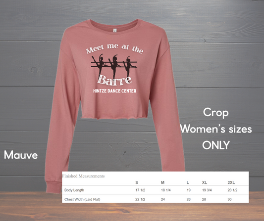 Women's crop T-Shirt- Hintze shirt - Meet me at the Barre