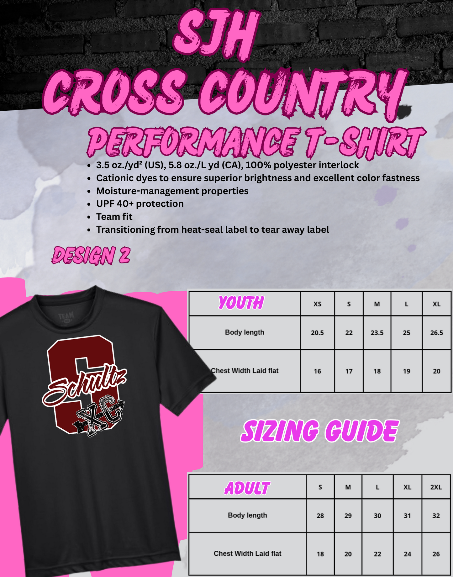 2025-26 SJH  Cross Country (design 2) T-Shirt