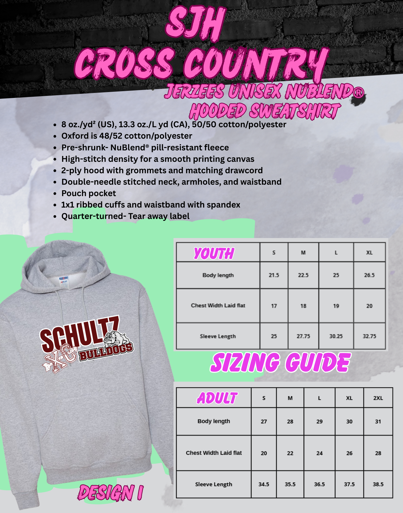 2025-26 SJH Cross Country (design 1) Hoodie