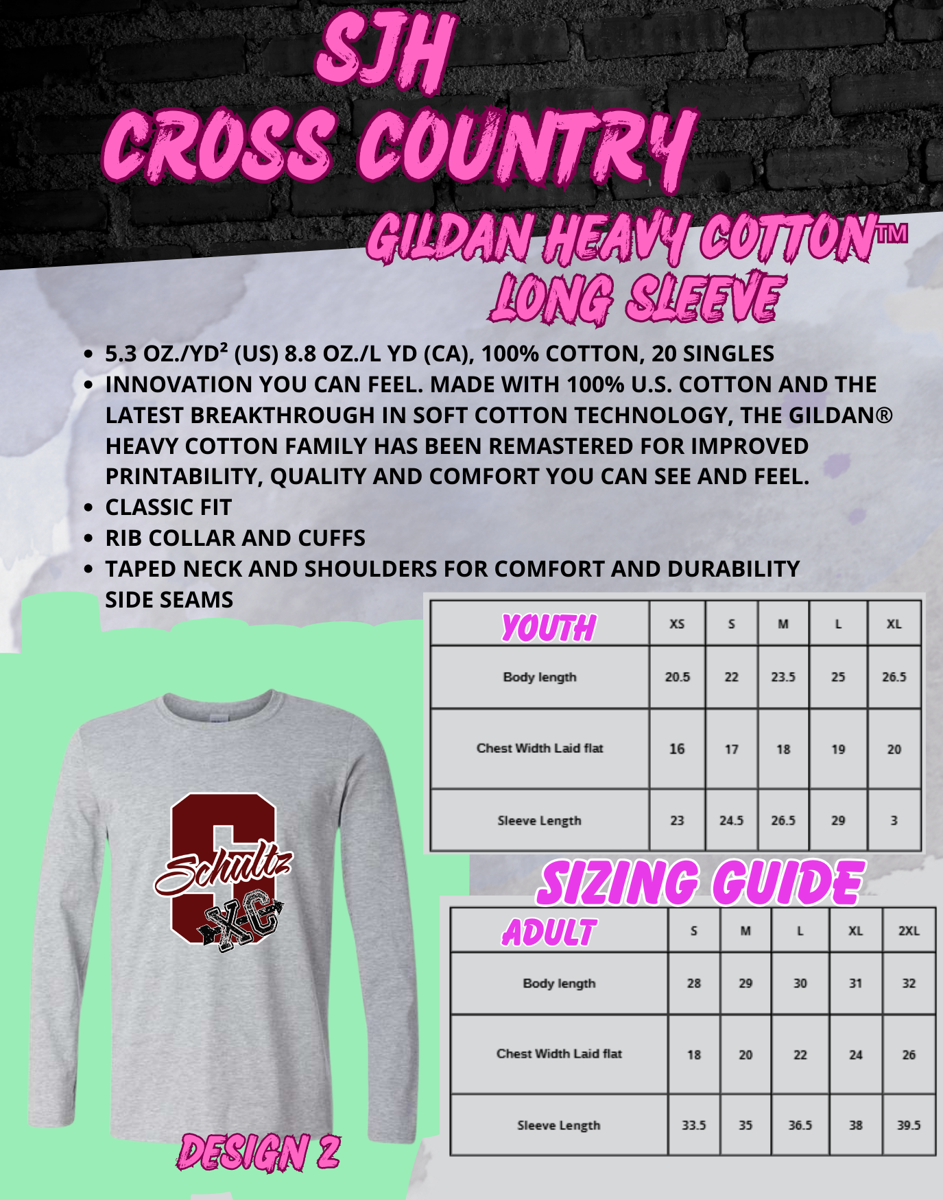 2025-26 SJH Cross Country (design 2) Long Sleeve