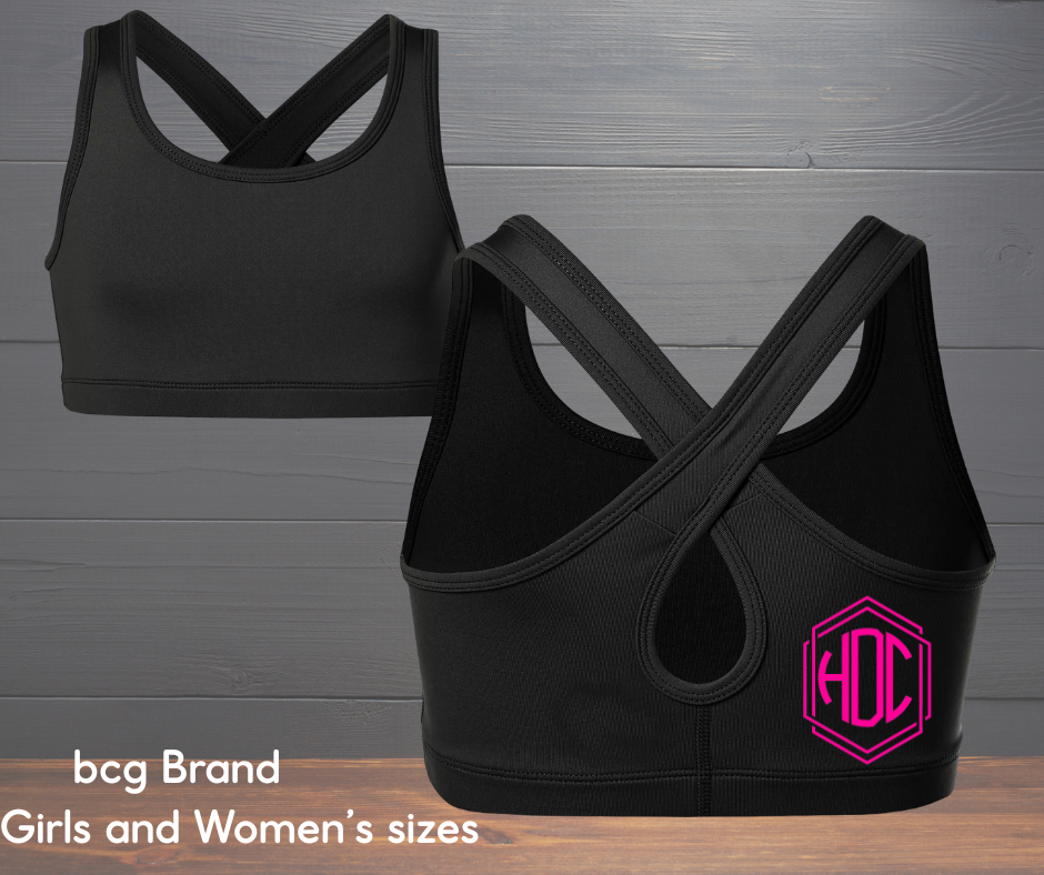 Womens- Hintze Dance Company Embroidered Sports Bra