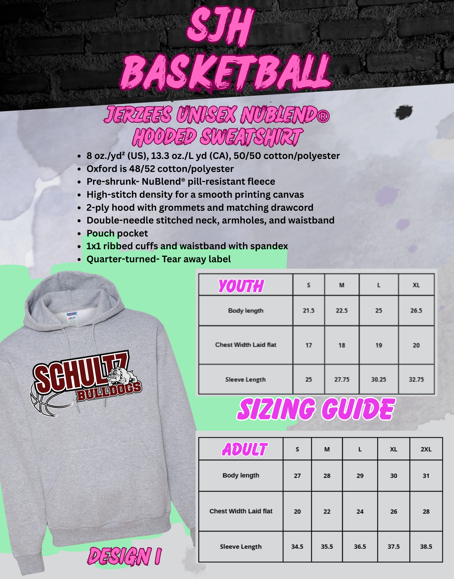 2025-26 SJH Basketball (design 1) Hoodie