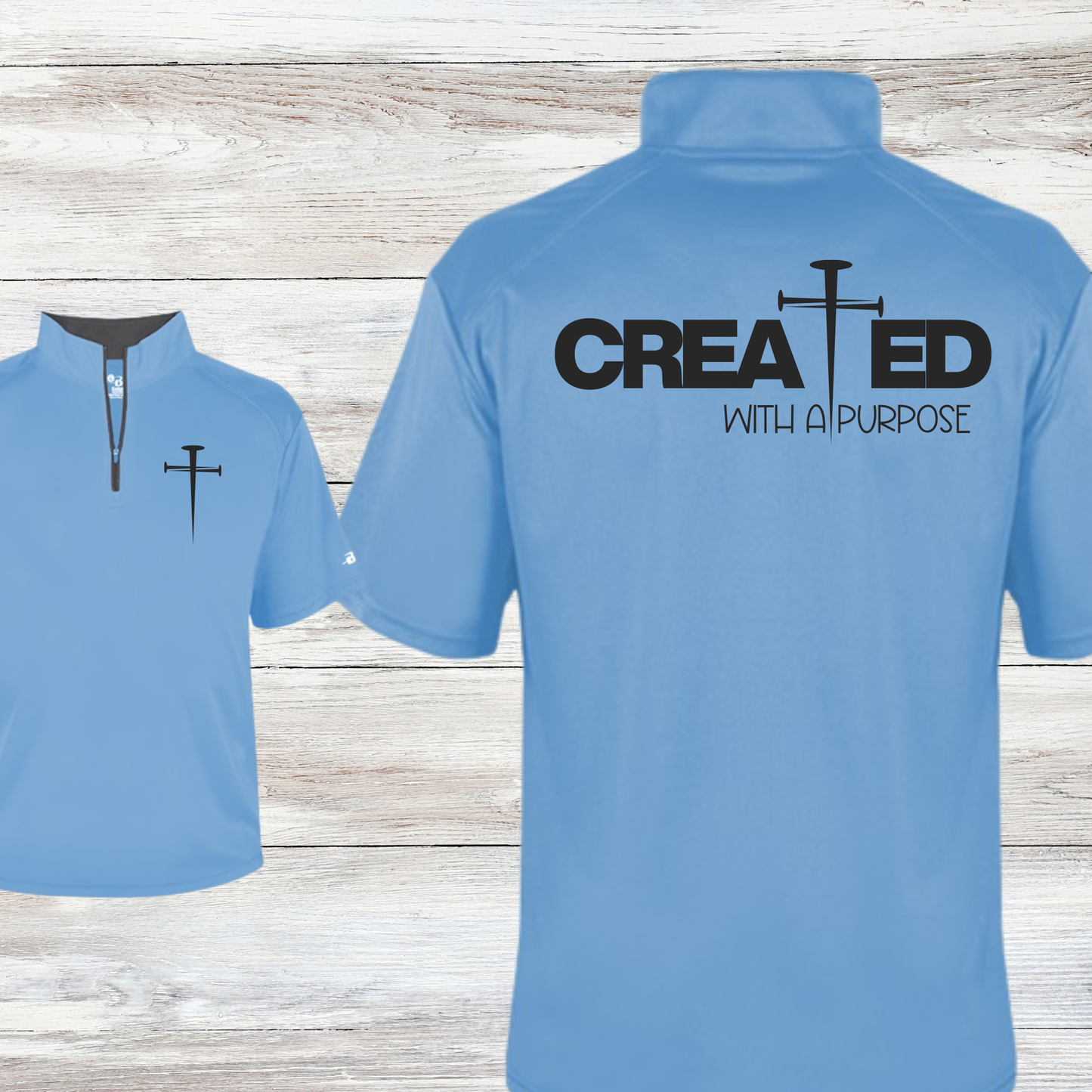 "Created With a Purpose" Men's B-Core Short Sleeve Quarter-Zip