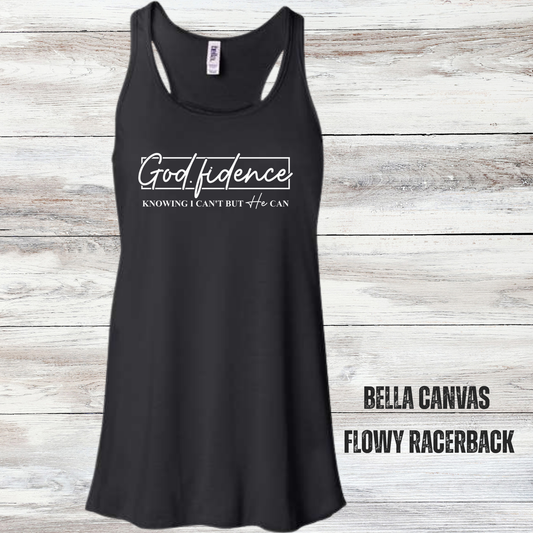 God-fidence---Women's Bella Canvas Flowy Racerback Tank