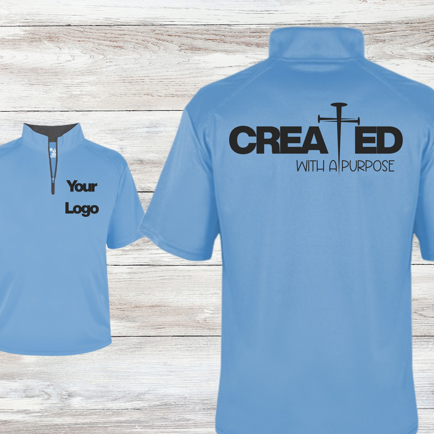 "Created With a Purpose" Men's B-Core Short Sleeve Quarter-Zip