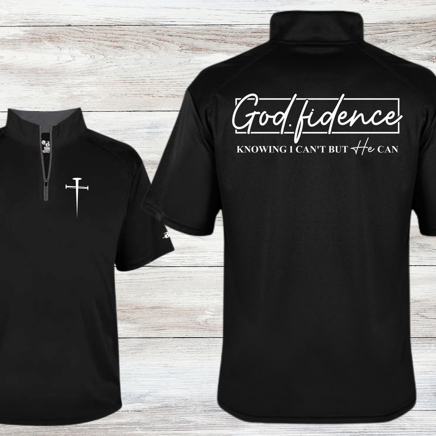 "God-fidence" Men's B-Core Short Sleeve Quarter-Zip