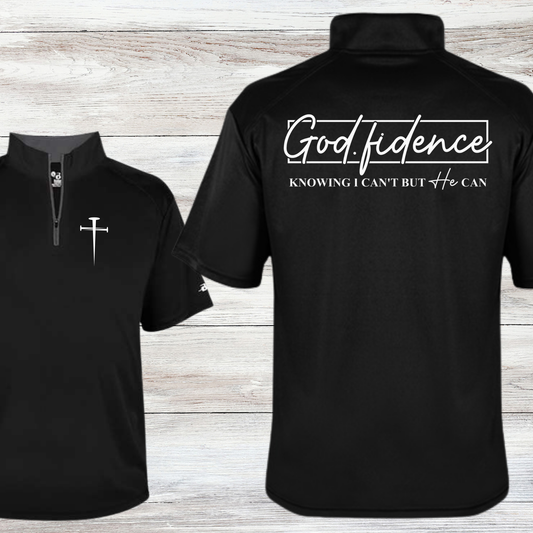 "God-fidence" Men's B-Core Short Sleeve Quarter-Zip