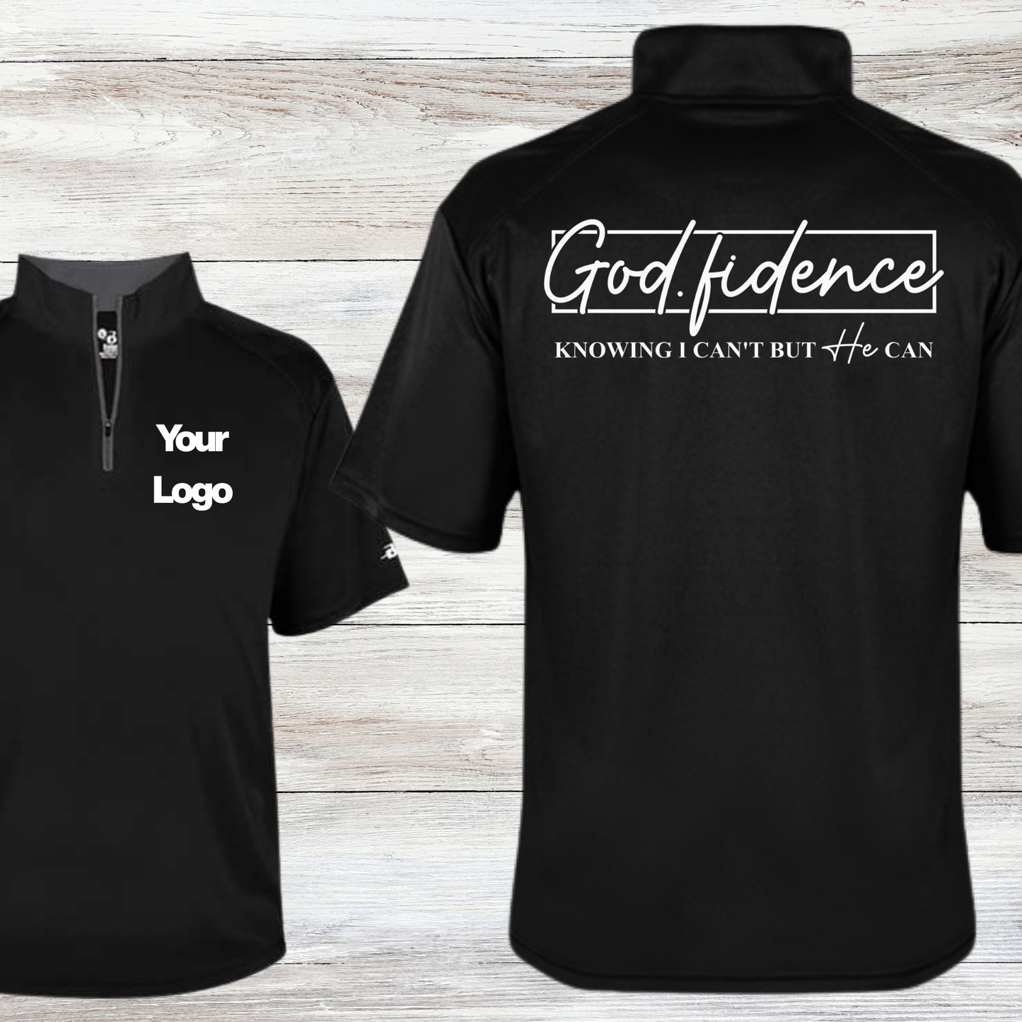 "God-fidence" Men's B-Core Short Sleeve Quarter-Zip