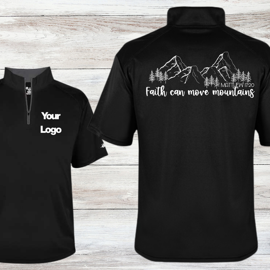 "Mountains" Men's B-Core Short Sleeve Quarter-Zip