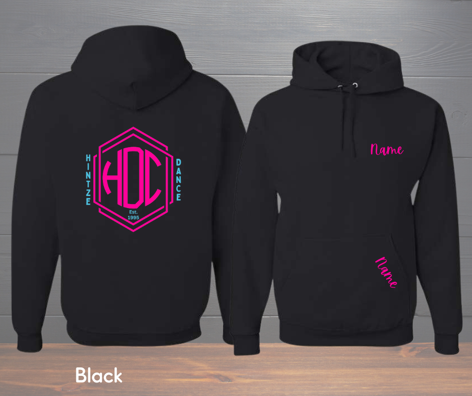 EMBROIDERED  Adult Hintze Dance Monogram Hooded Sweatshirt