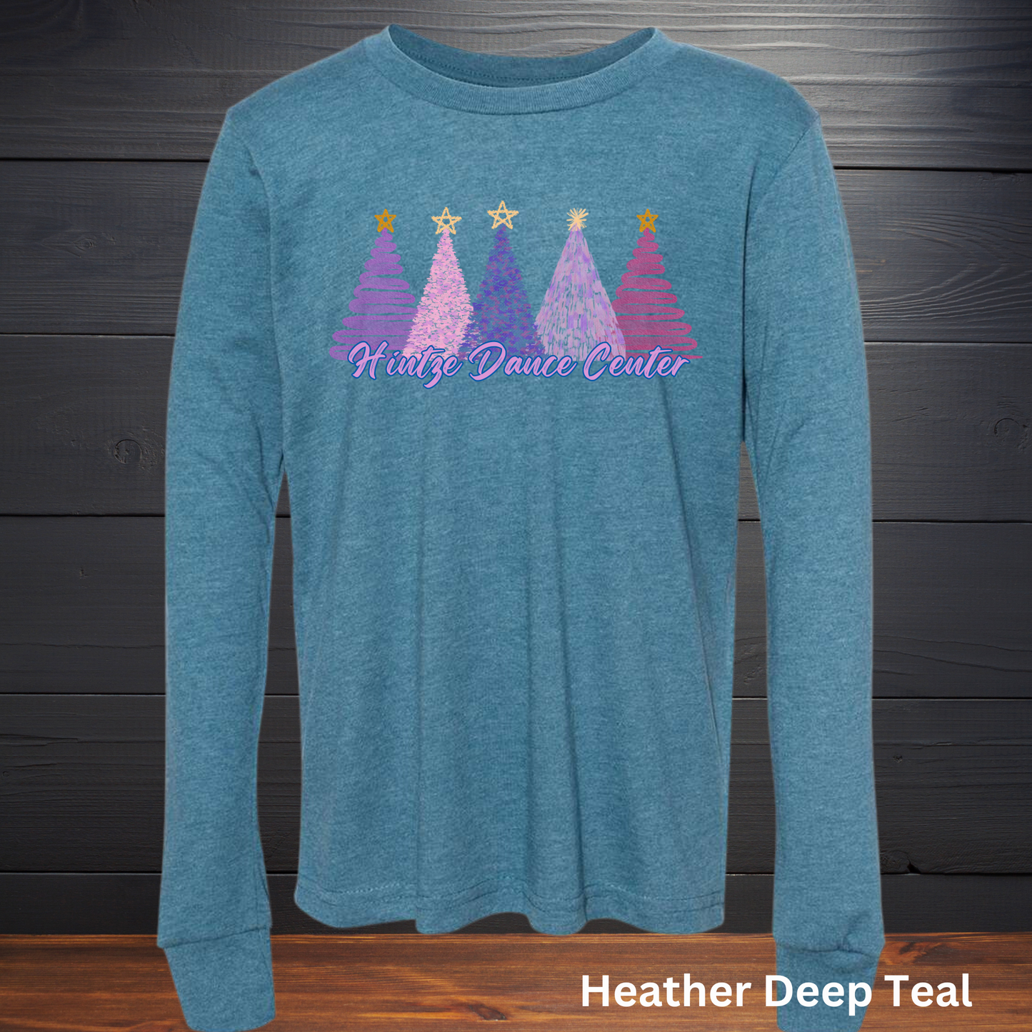 Adult LONG SLEEVE T-Shirt- Hintze Christmas- TREES