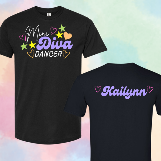 Diva Dancer T-shirt- Glitter Puff