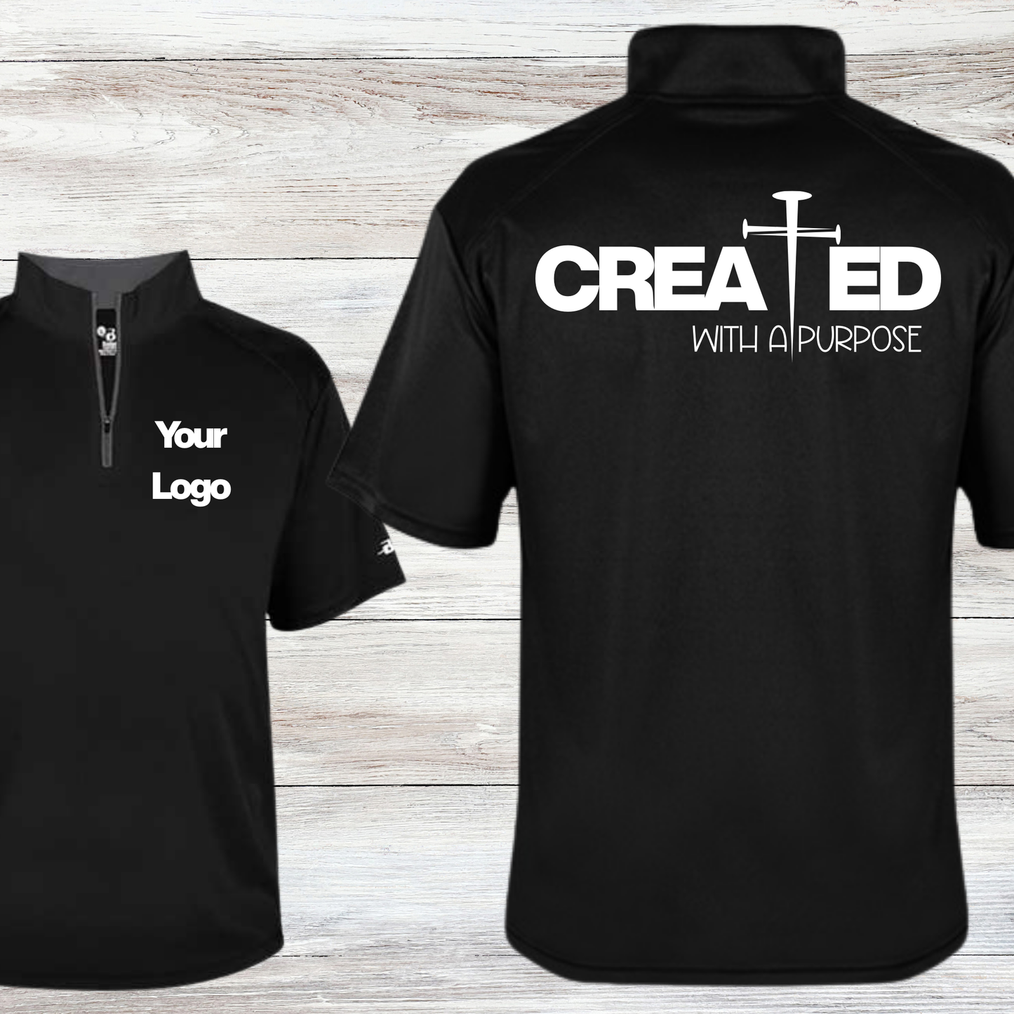 "Created With a Purpose" Men's B-Core Short Sleeve Quarter-Zip
