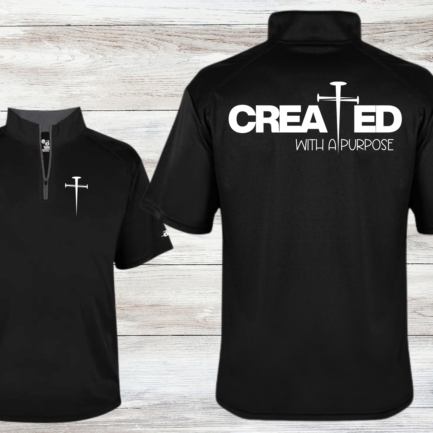 "Created With a Purpose" Men's B-Core Short Sleeve Quarter-Zip