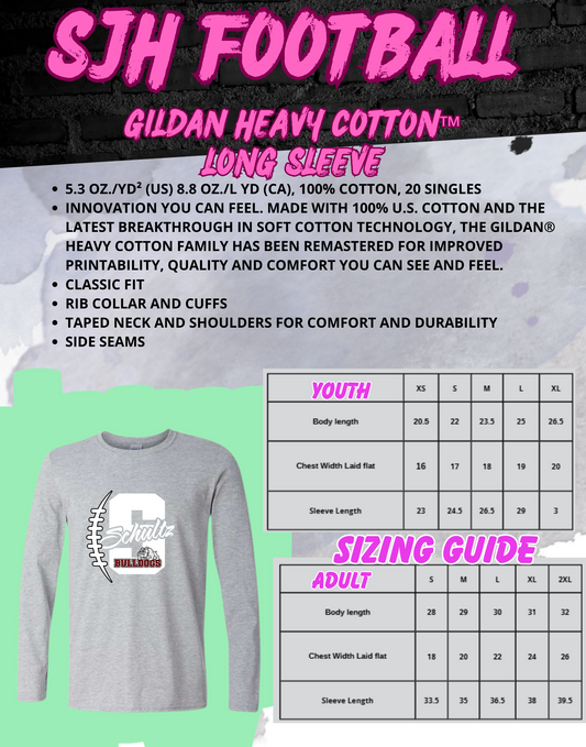 2025-2026 SJH Football (design 1) Long Sleeve T-Shirt