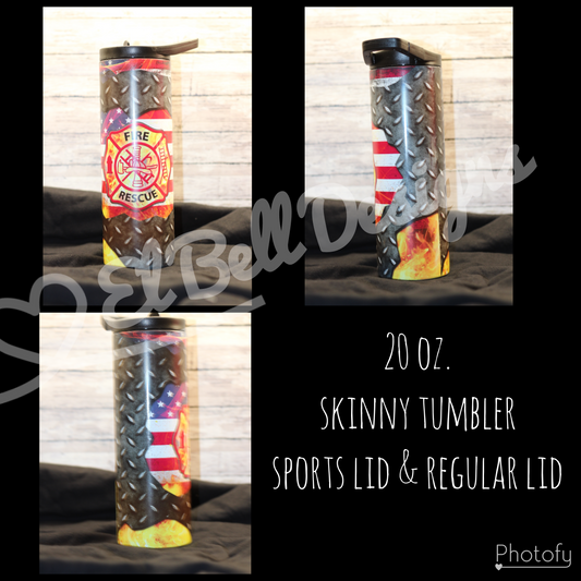 20 oz "Fire Fighter" Skinny Tumbler